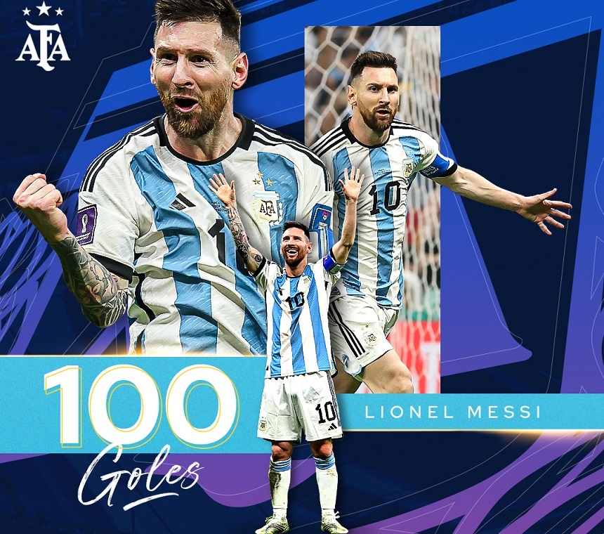 Messi a înscris trei goluri şi a depăşit pragul de 100 de reuşite pentru Argentina