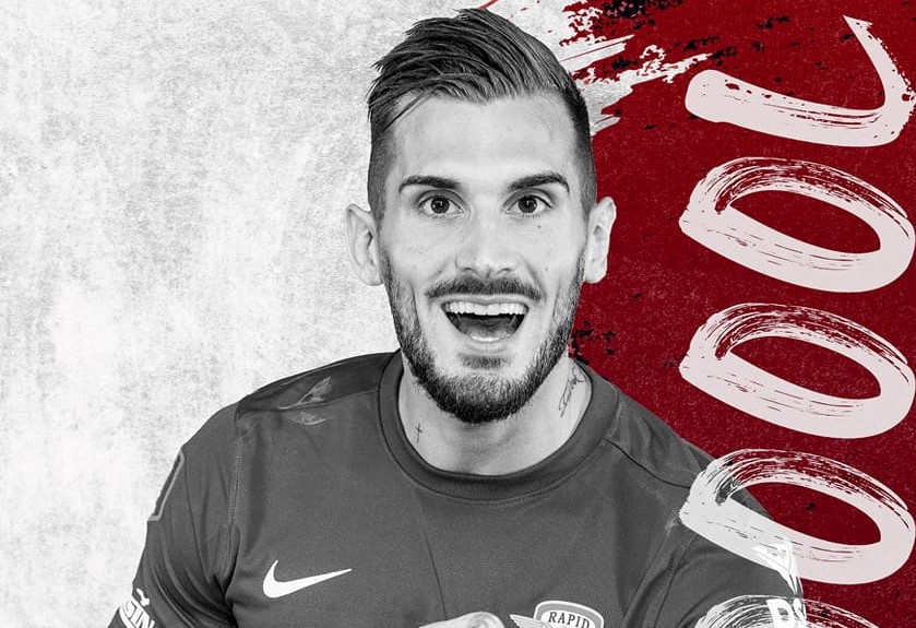 Rapid a învins CFR Cluj, scor 3-1, în play-off-ul Superligii. Dugandzic a marcat de două ori