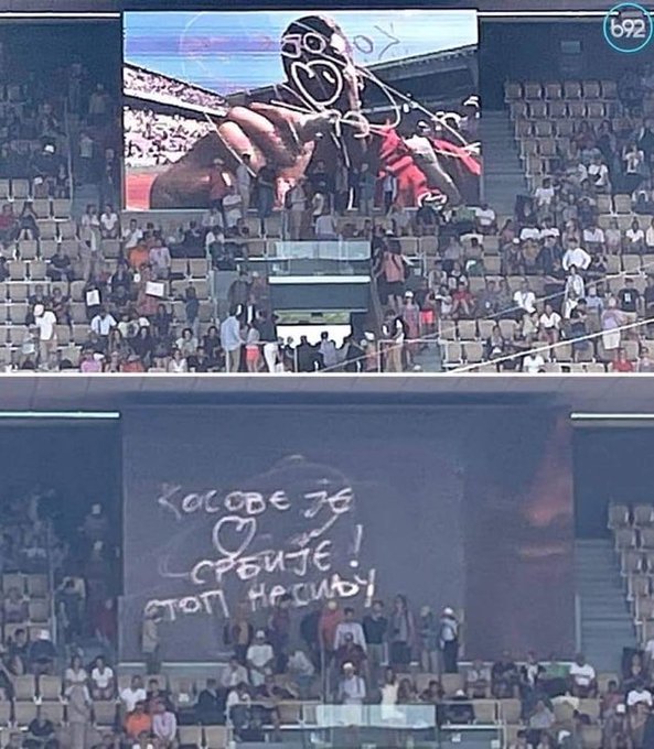 Mesaj politic scris de Djokovici pe camera de fimat de la Roland Garros: Kosovo este inima Serbiei!