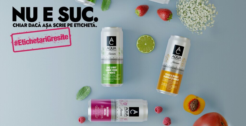 Noua AQUA Carpatica Flavours – etichetată greșit drept suc