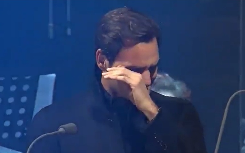 Federer a izbucnit în lacrimi la un concert al lui Andrea Bocelli