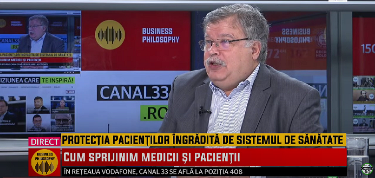 Protecția pacienților ȋngrădită de sistemul de sănătate romȃnesc. Emisiune „Business Philosophy”. Dialog cu dl. Vasile Barbu, preşedintele A.N.P.P.