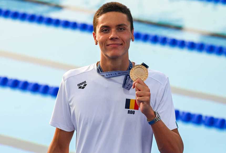 David Popovici a câştigat a doua medalie de aur la Europenele de la Belgrad, la 200 m liber