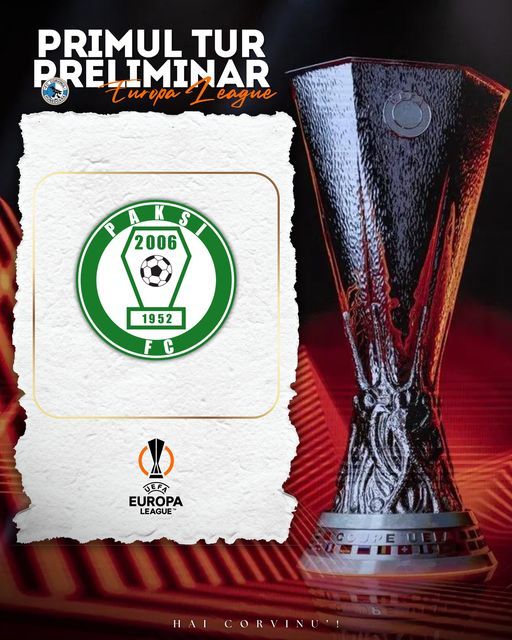 Corvinul Hunedoara va întâlni formația Paksi FC, în primul tur preliminar al Ligii Europa