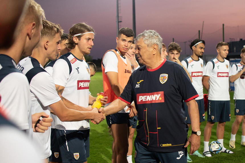 Mircea Lucescu, în vizită la tricolorii U21