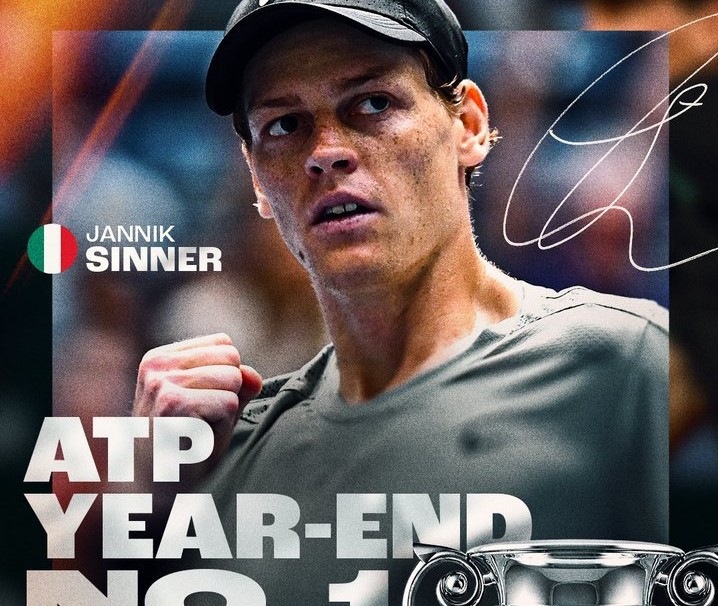 Sinner va încheia anul 2024 pe locul 1 ATP