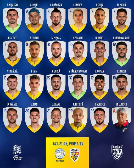 Mircea Lucescu a anunțat cei 23 de tricolori pentru meciul cu Cipru