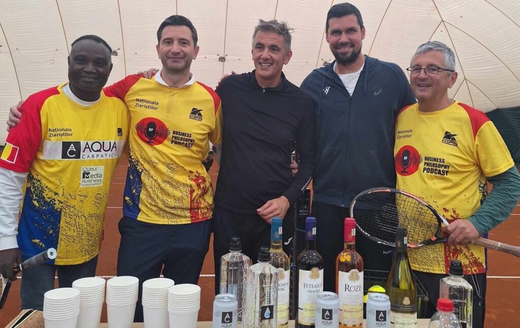 Victor Hănescu a jucat în partida demonstrativă de la Press Cup Business Philosophy