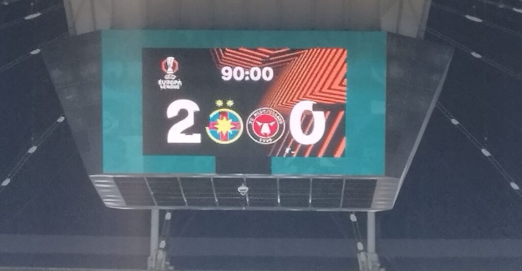 FCSB obţine a treia victorie în Liga Europa, scor 2-0 cu FC Midtjylland
