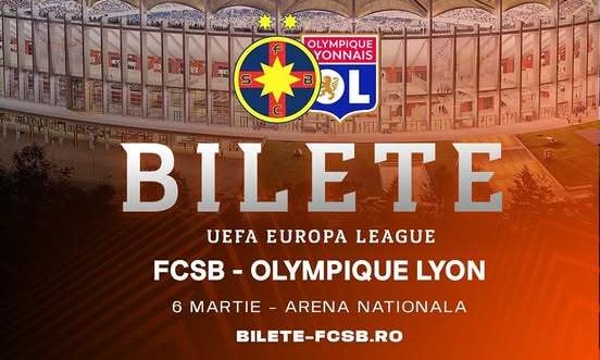 Ce prețuri au biletele pentru partida FCSB – Olympique Lyon din Liga Europa, care sunt puse în vânzare azi