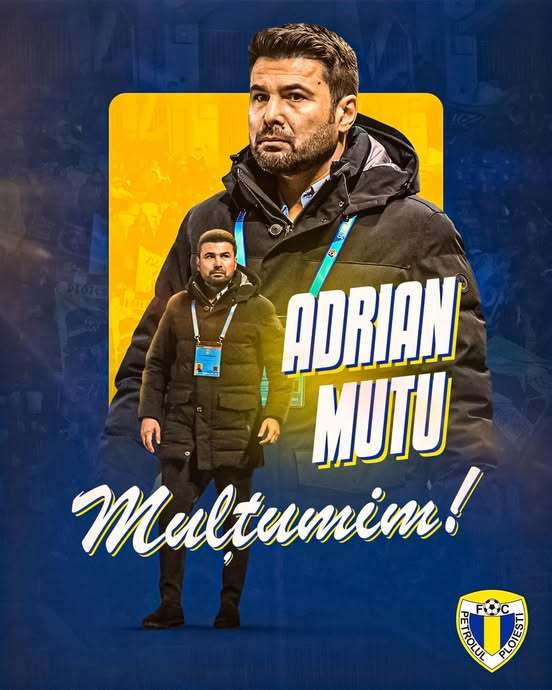 Adrian Mutu nu mai este antrenorul echipei Petrolul Ploieşti