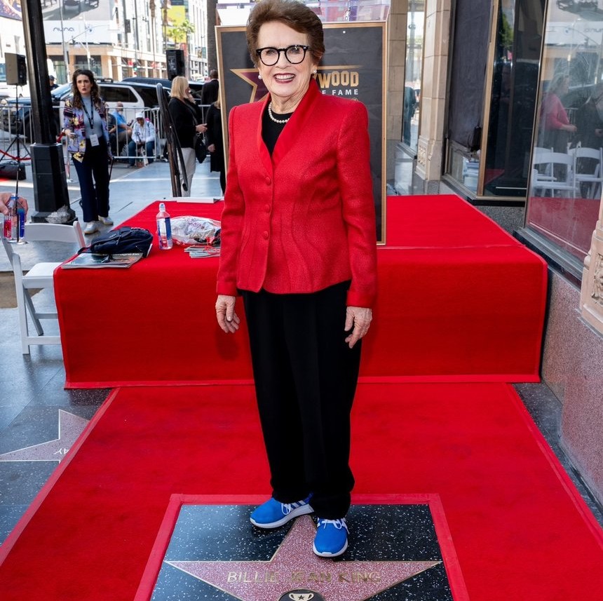 Billie Jean King are stea pe Hollywood Walk of Fame din Los Angeles 