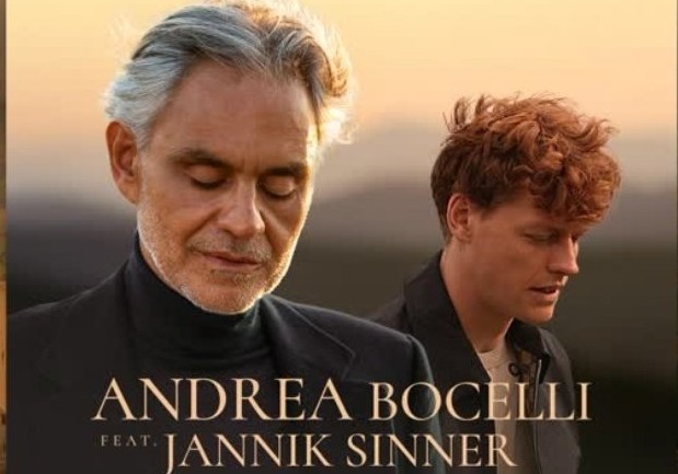 Jannik Sinner, colaborare cu celebrul tenor Andrea Bocelli