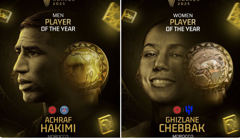Hakimi şi Chebbak au fost aleşi jucătorii africani ai anului la Premiile CAF 2025